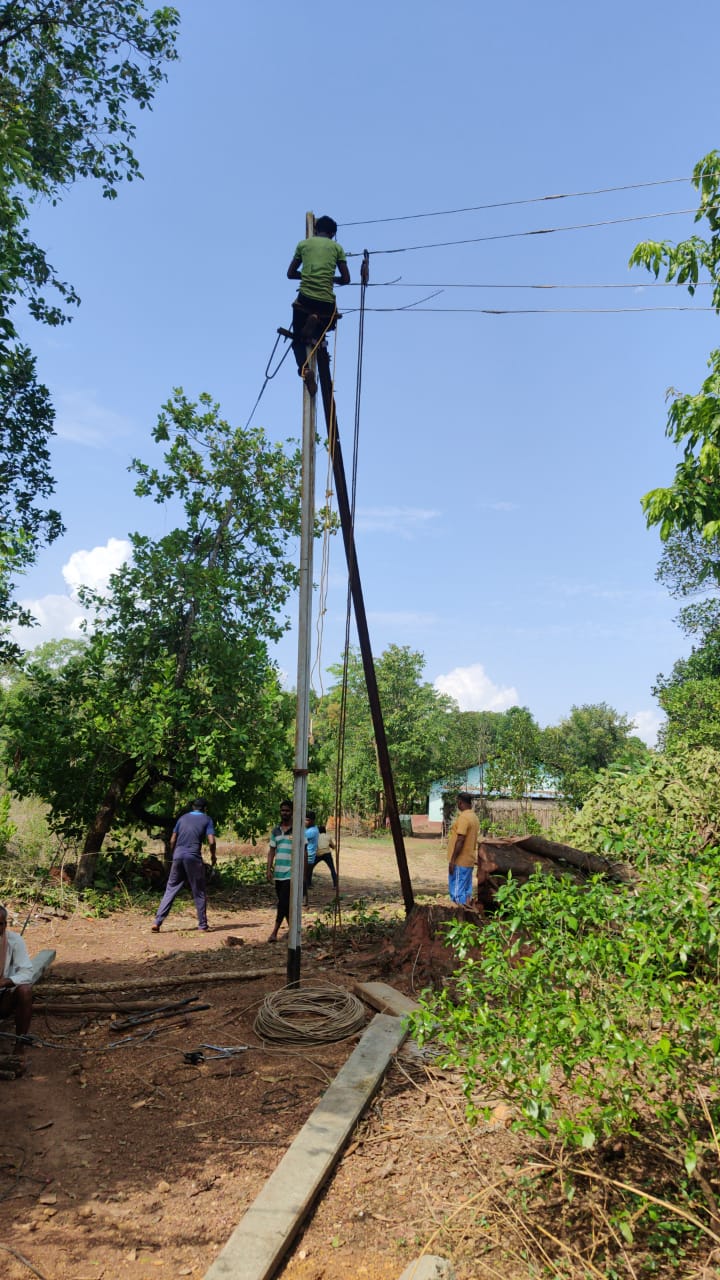 Power restoration work after Tautkae cyclone.