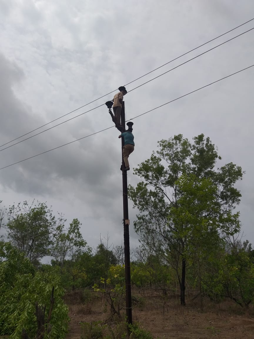 Power restoration work after Tautkae cyclone.