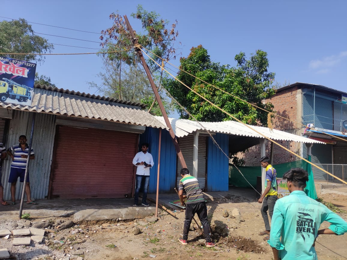 Power restoration work after Tautkae cyclone.