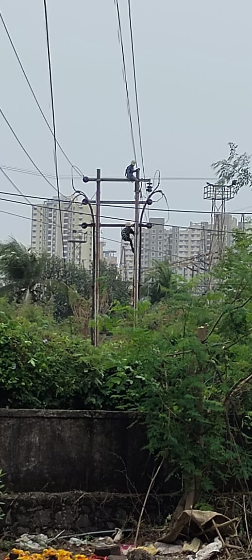 Power restoration work after Tautkae cyclone.