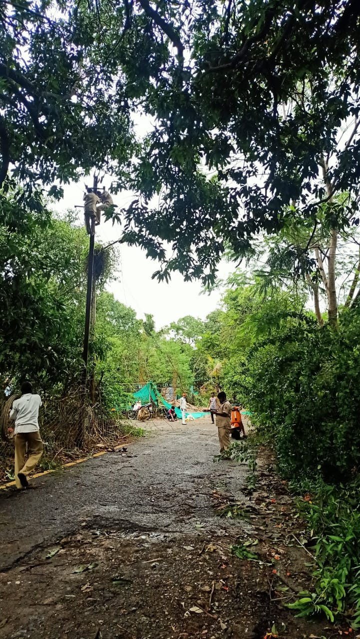 Power restoration work after Tautkae cyclone.