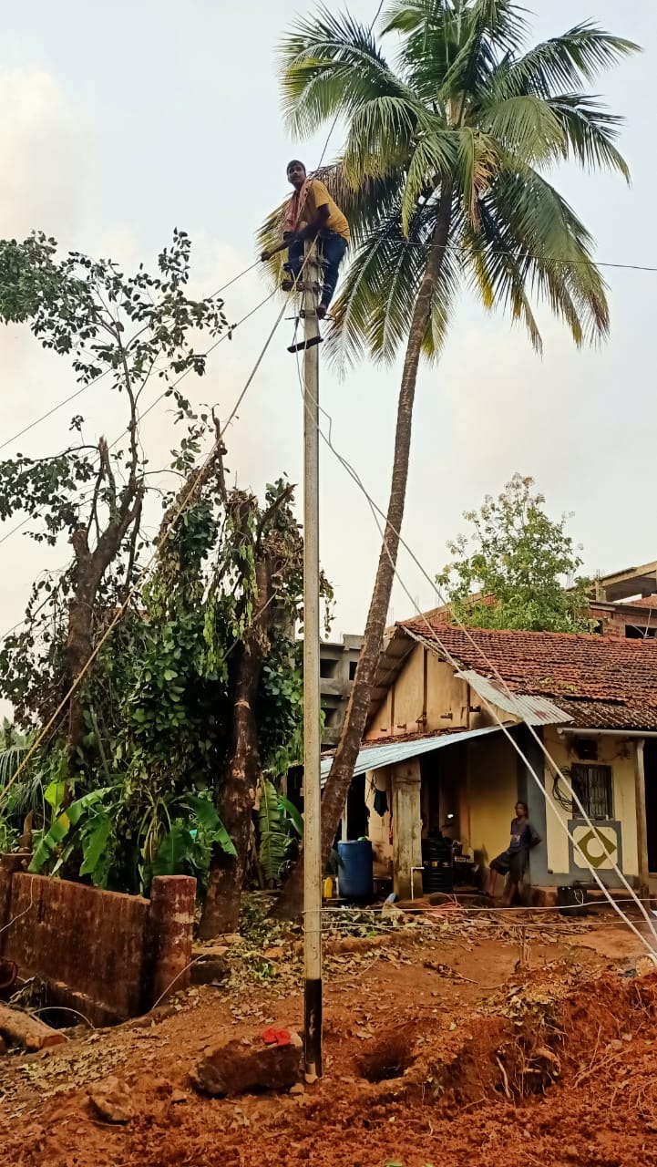 Power restoration work after Tautkae cyclone.