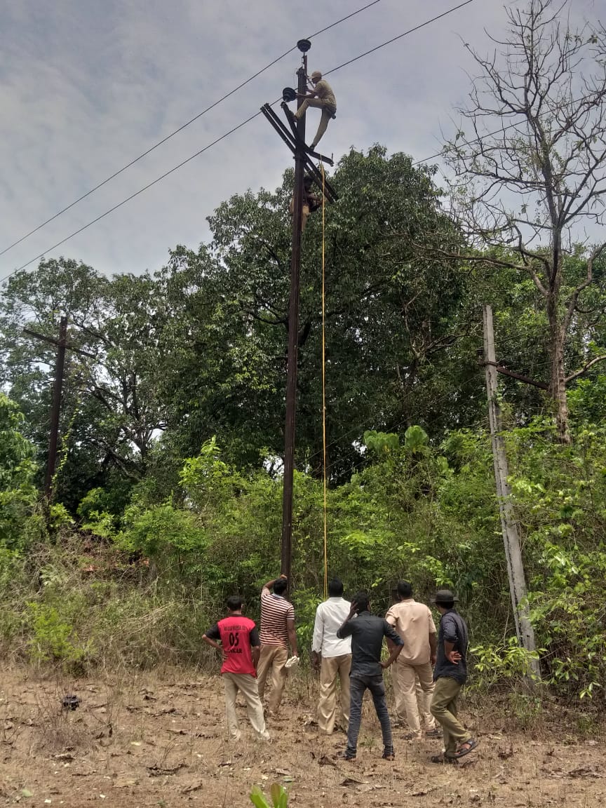 Power restoration work after Tautkae cyclone.