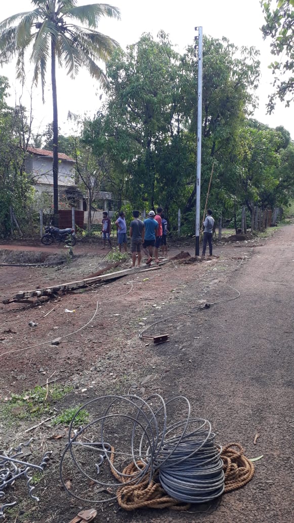 Power restoration work after Tautkae cyclone.