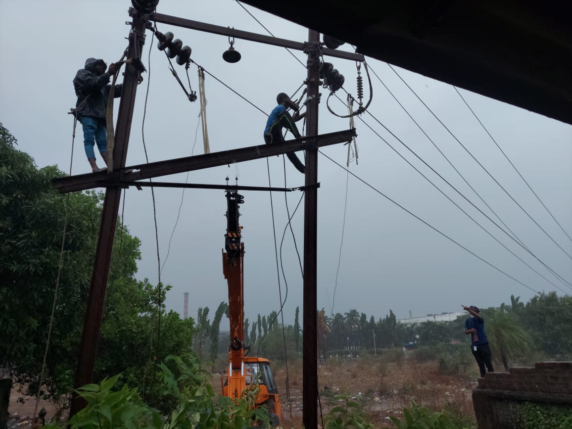 Power restoration work after Tautkae cyclone.