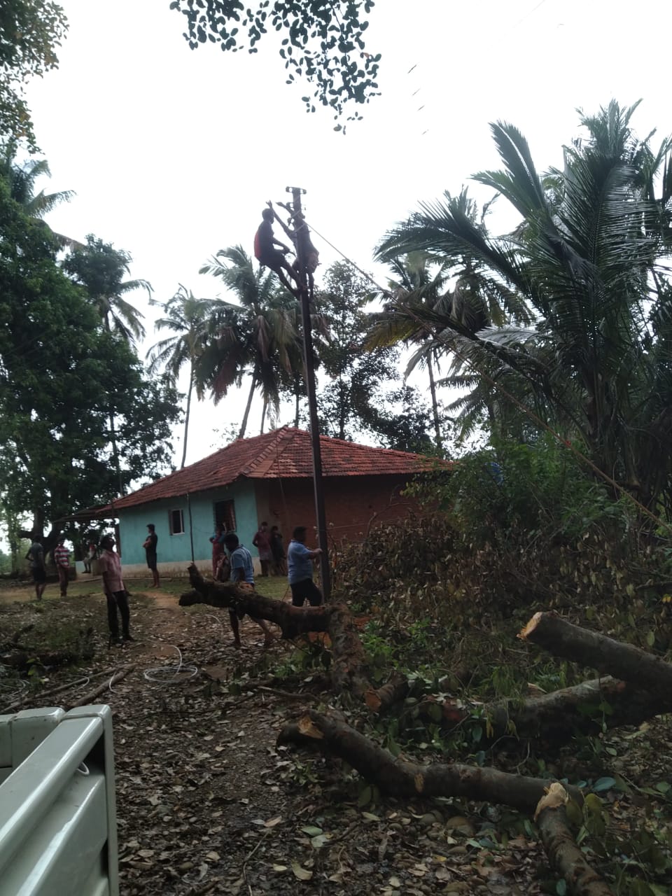 Power restoration work after Tautkae cyclone.